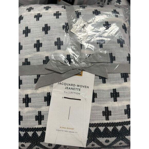 NWT Anthropologie Jacquard Woven Jeanette Queen Duvet - Picture 6 of 9